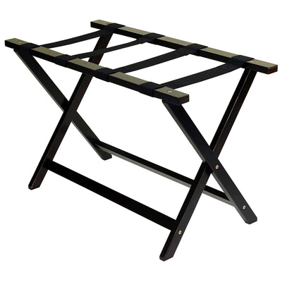 Casual Home 30 Inch Wide Heavy Duty Extra Wide Foldable Luggage Rack, Espresso