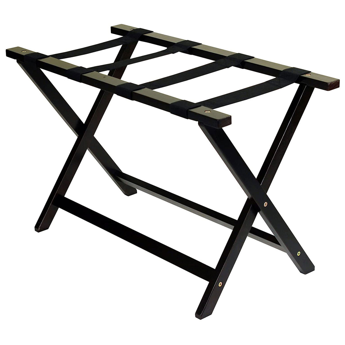 Casual Home 30 Inch Wide Heavy Duty Extra Wide Foldable Luggage Rack, Espresso