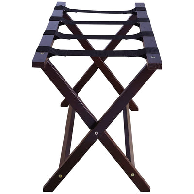 Casual Home 30 Inch Wide Heavy Duty Extra Wide Foldable Luggage Rack, Espresso