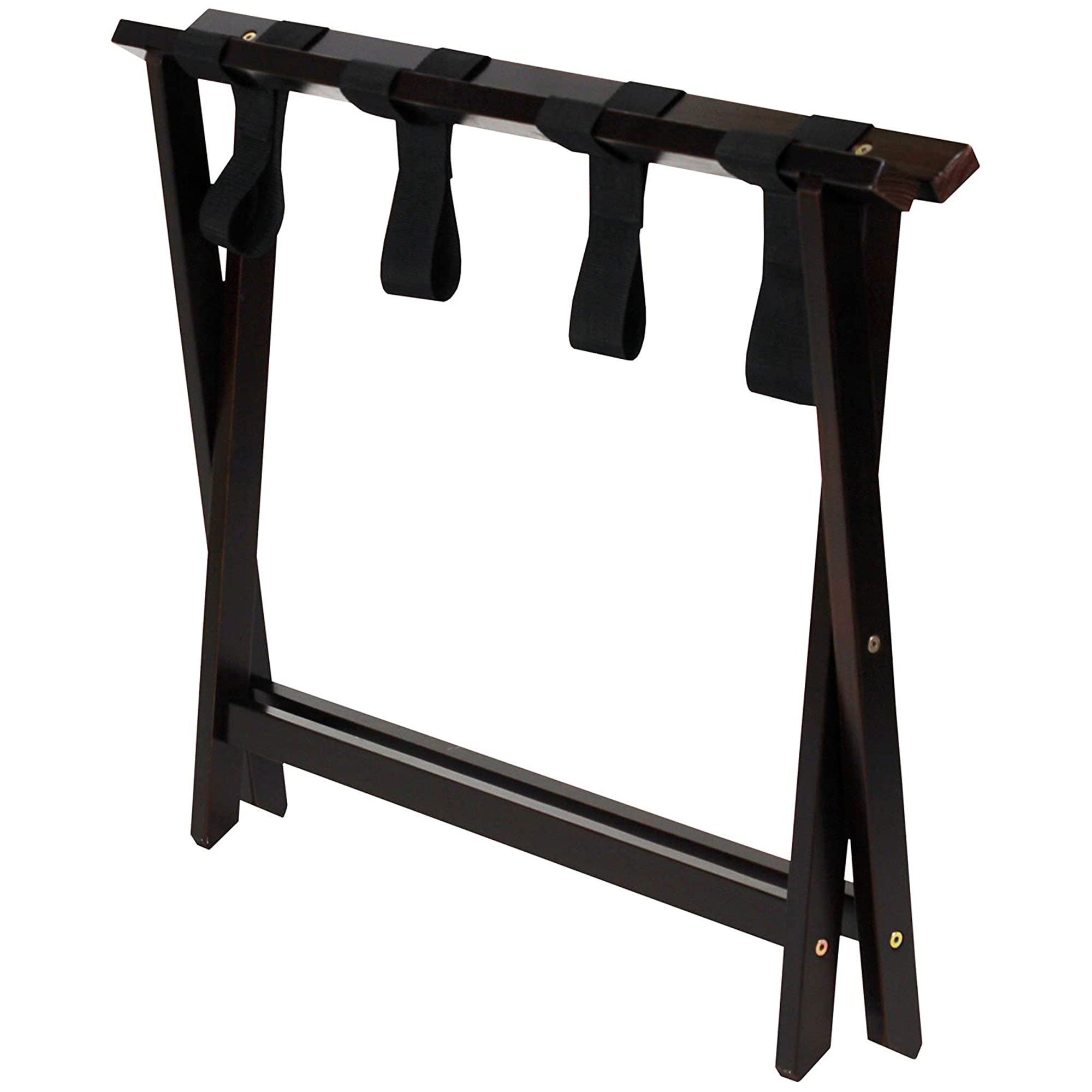 Casual Home 30 Inch Wide Heavy Duty Extra Wide Foldable Luggage Rack, Espresso