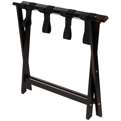 Casual Home 30 Inch Wide Heavy Duty Extra Wide Foldable Luggage Rack, Espresso