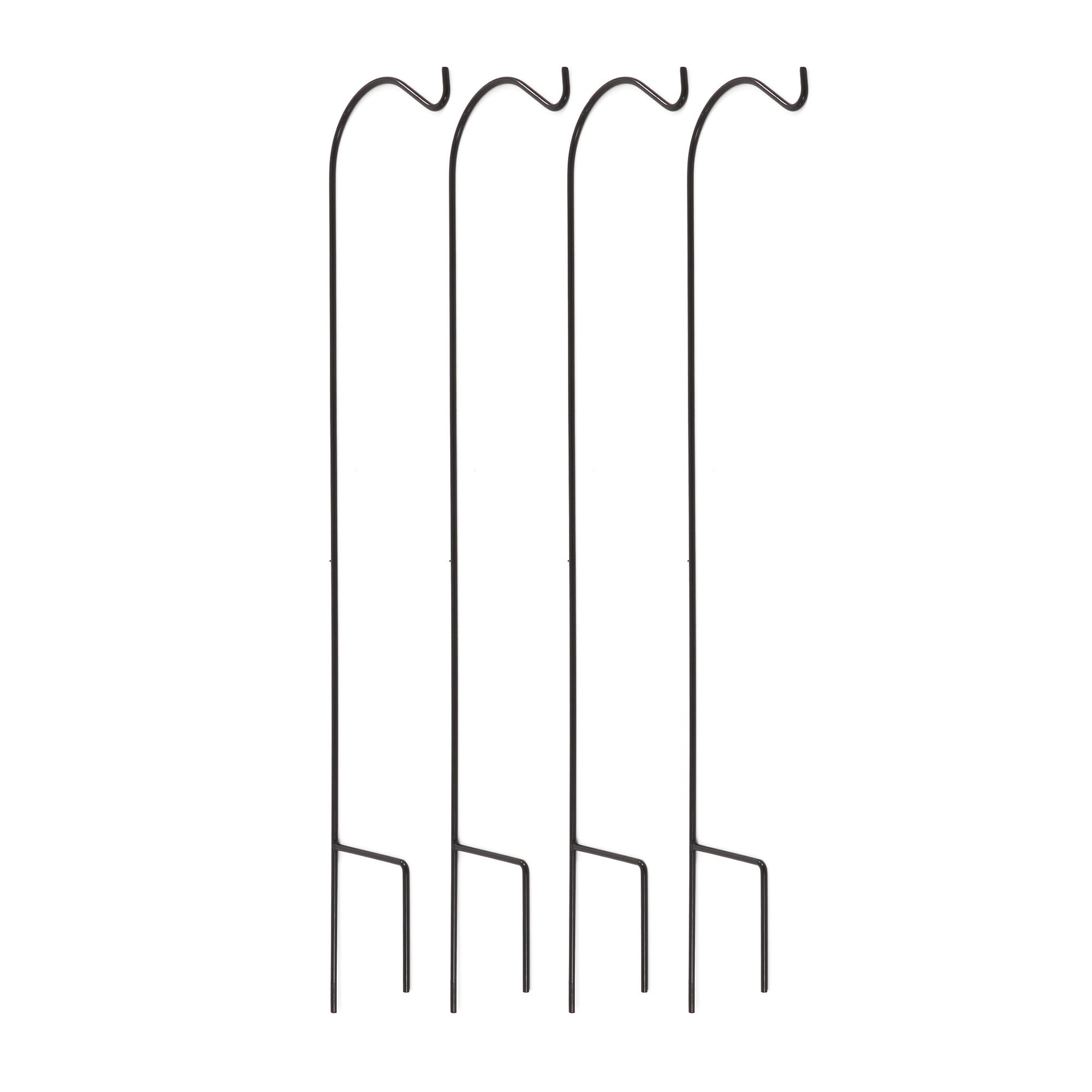 Ashman Shepherd Hook for Plants and Feeders, 65 Inches Tall, 4 Pk (Open Box) - VMInnovations