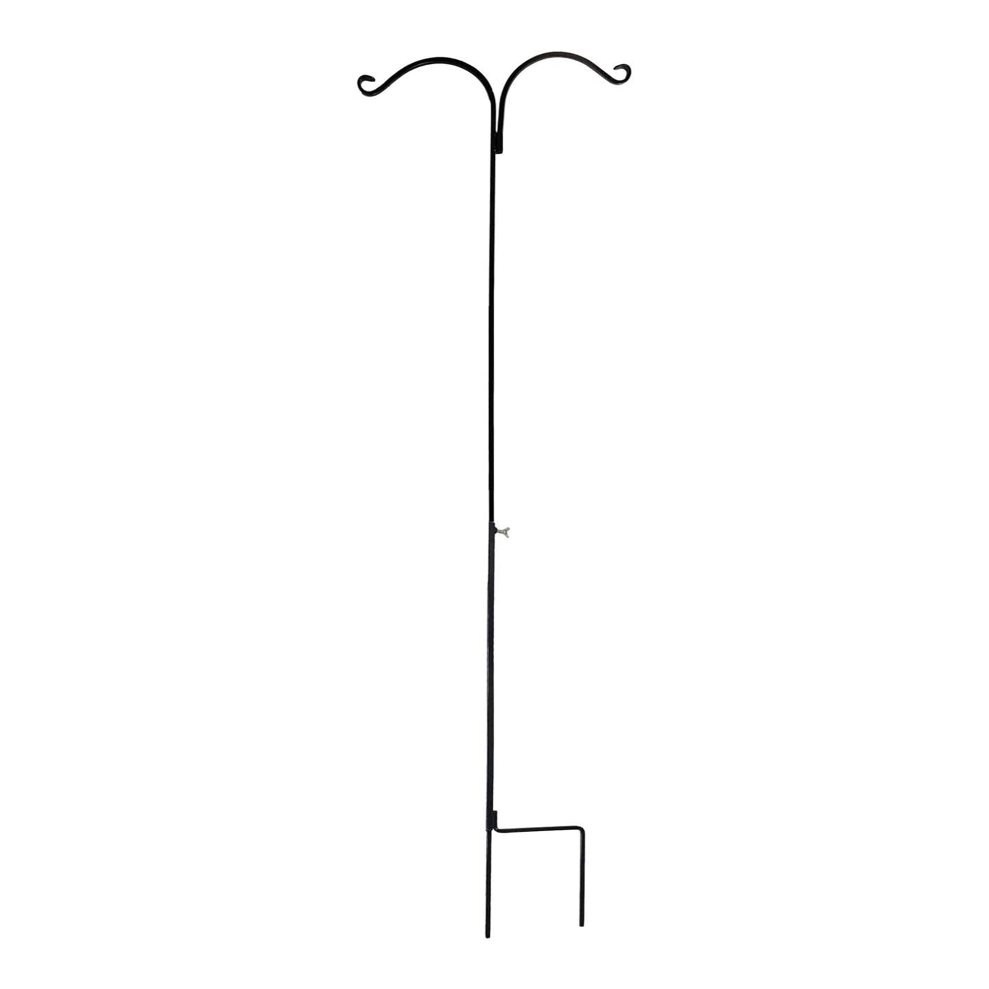 Ashman Premium Steel Ground Stake Shepherd's Hook 65 Inch Dual Sided (Open Box) - VMInnovations