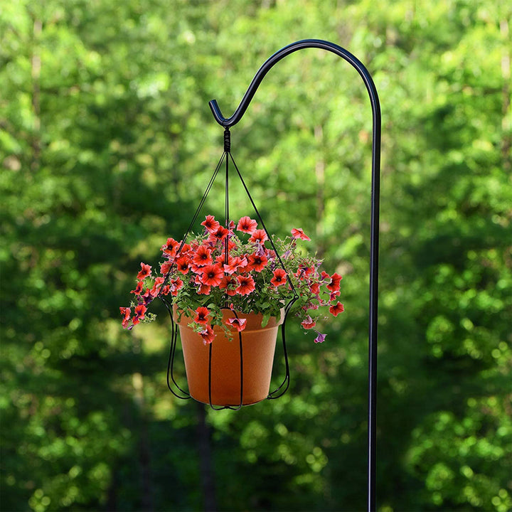 Ashman 92 Inch Shepherd's Hook Premium Metal Garden Plant Hanger (3 Pack) (Used) - VMInnovations