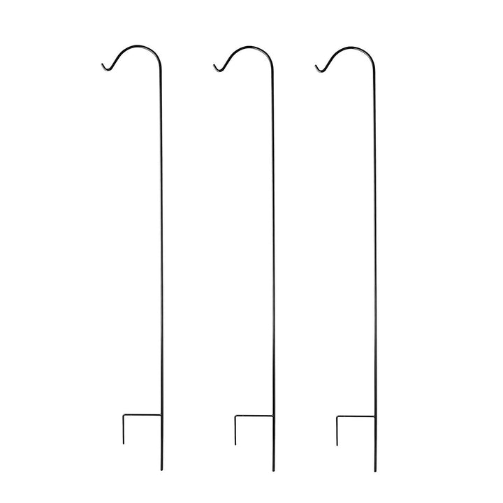 Ashman 92 Inch Shepherd's Hook Premium Metal Garden Plant Hanger (3 Pack) (Used) - VMInnovations