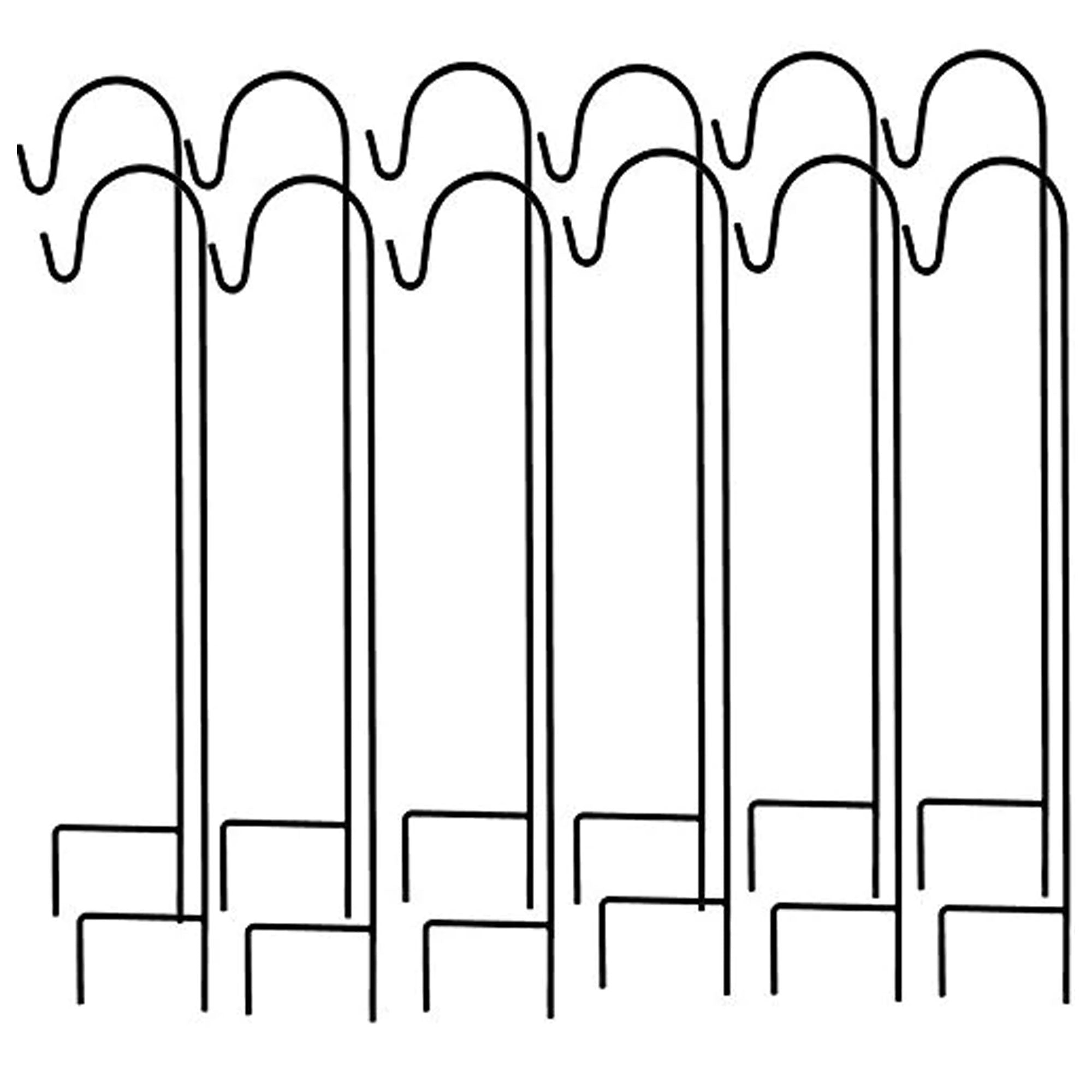 Ashman 35 Inch Shepherd's Hook Premium Metal Garden Plant Decor Hanger (Used)