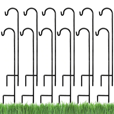 Ashman 35 Inch Shepherd's Hook Premium Metal Garden Plant Decor Hanger (Used)