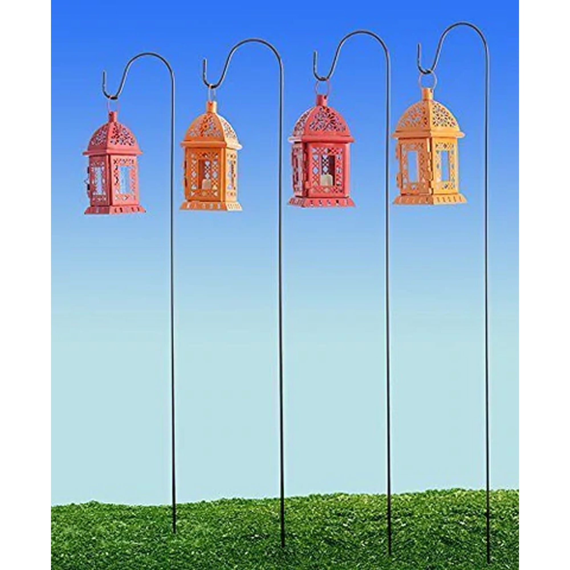 Ashman 35 Inch Shepherd's Hook Premium Metal Garden Plant Decor Hanger (Used)