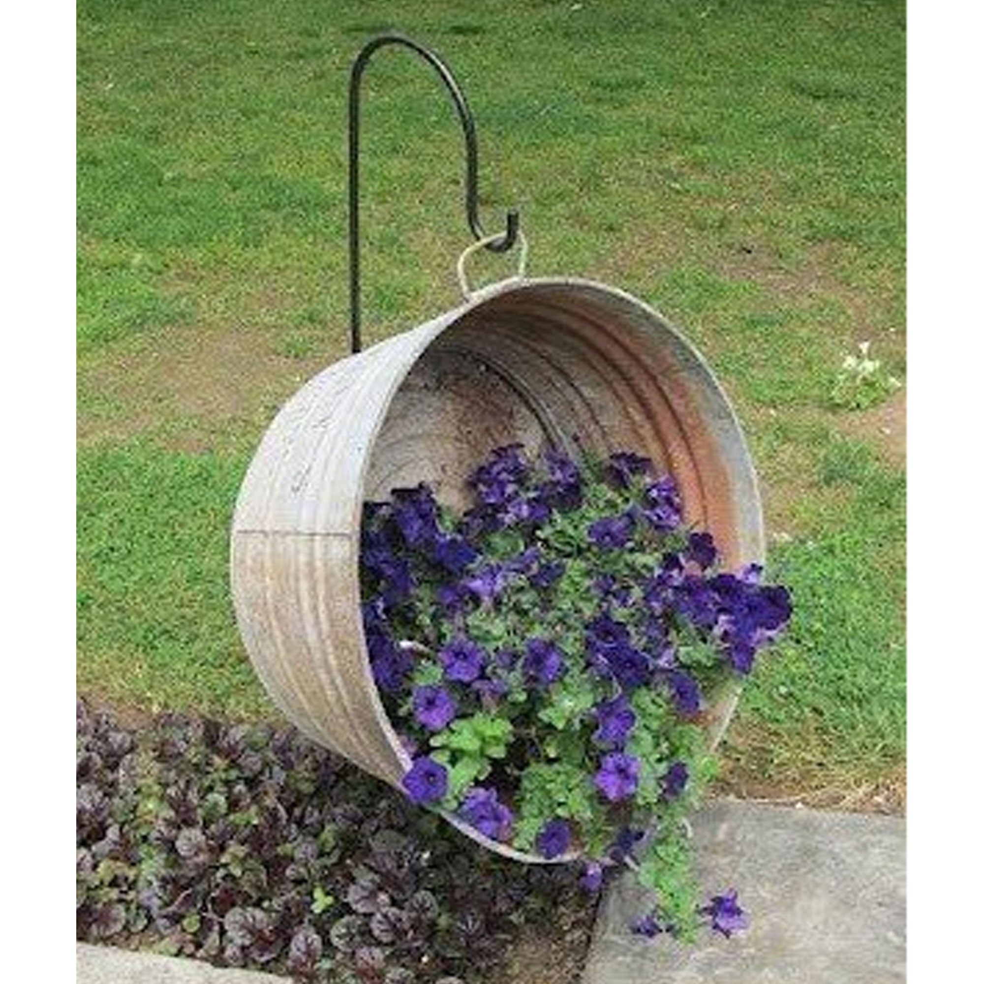 Ashman 35 Inch Shepherd's Hook Premium Metal Garden Plant Decor Hanger (Used)