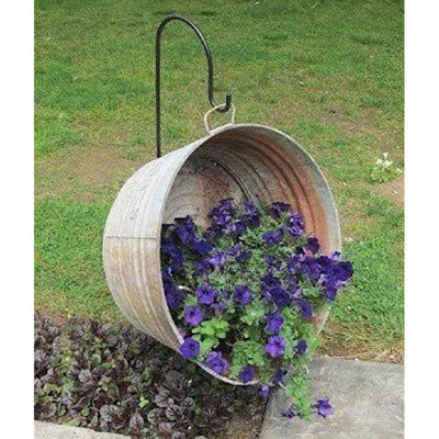 Ashman 35 Inch Shepherd's Hook Premium Metal Garden Plant Decor Hanger (Used)