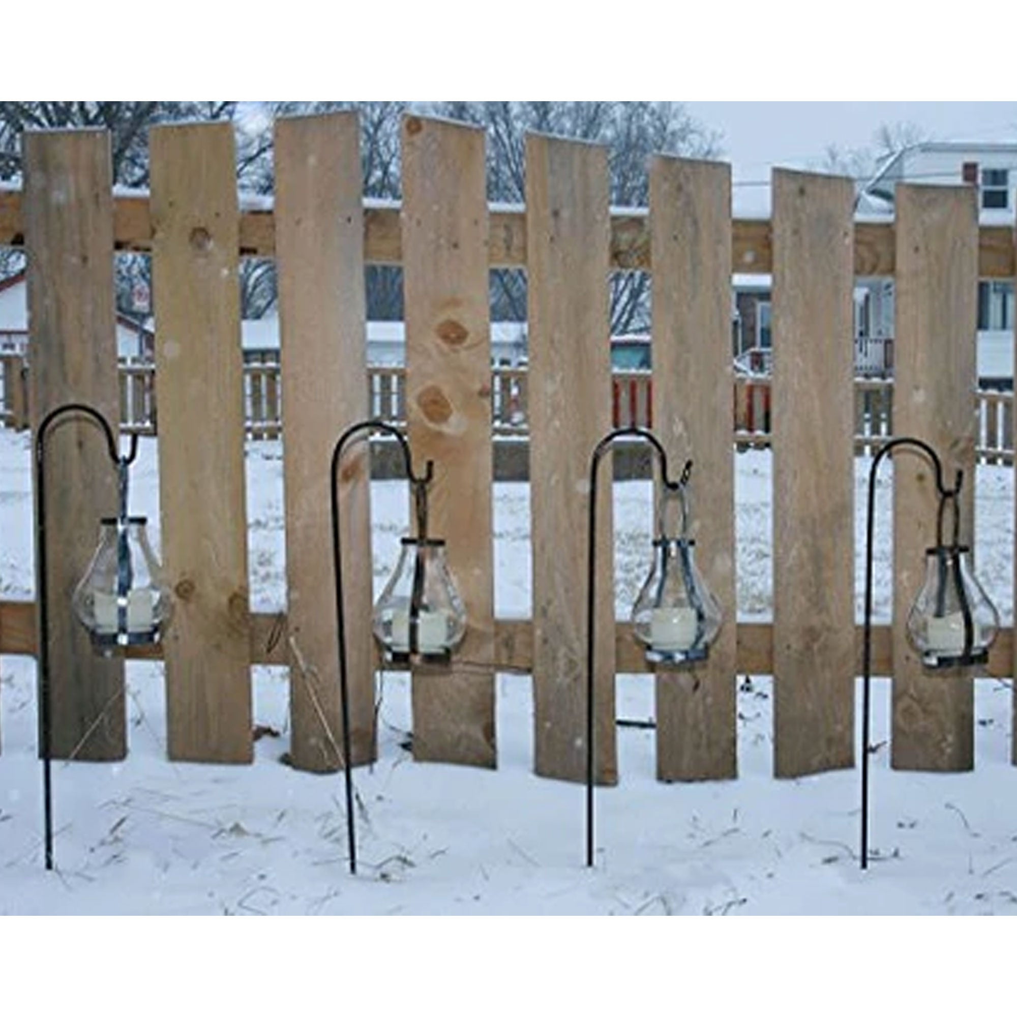 Ashman 35 Inch Shepherd's Hook Premium Metal Garden Plant Decor Hanger (Used)
