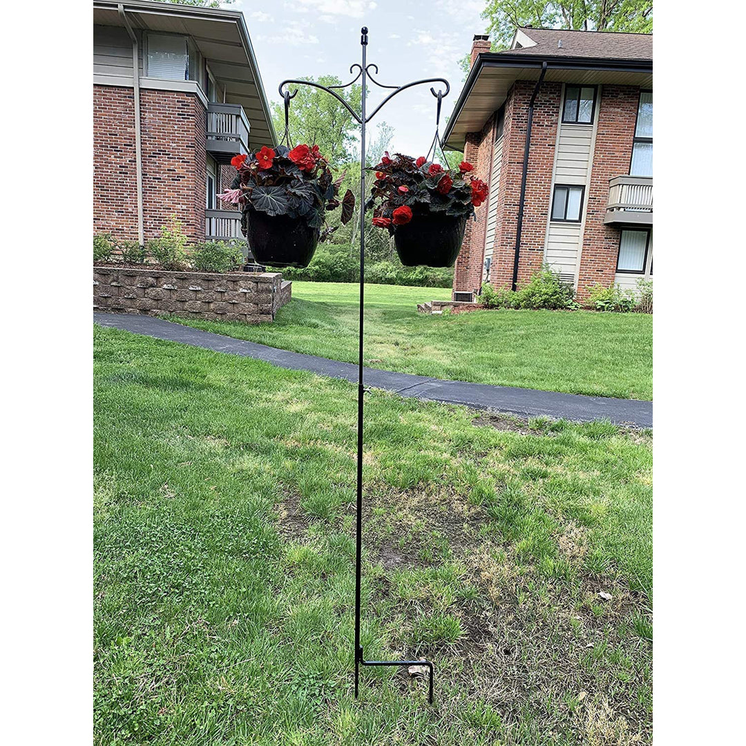 Ashman Adjustable Steel Ground Shepard's Hook 91 In 2 Sided, Blk, 1 Pack (Used) - VMInnovations