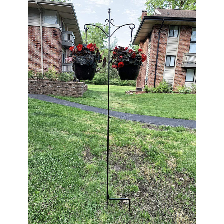 Ashman Adjustable Steel Ground Shepard's Hook 91 In 2 Sided, Blk, 1 Pack (Used) - VMInnovations