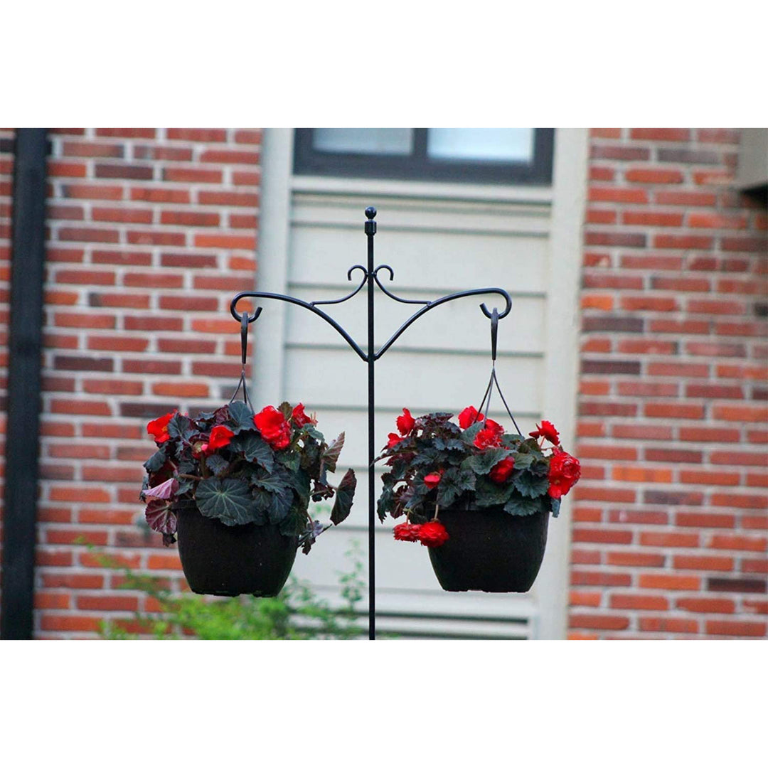 Ashman Adjustable Steel Ground Shepard's Hook 91 In 2 Sided, Blk, 1 Pack (Used) - VMInnovations