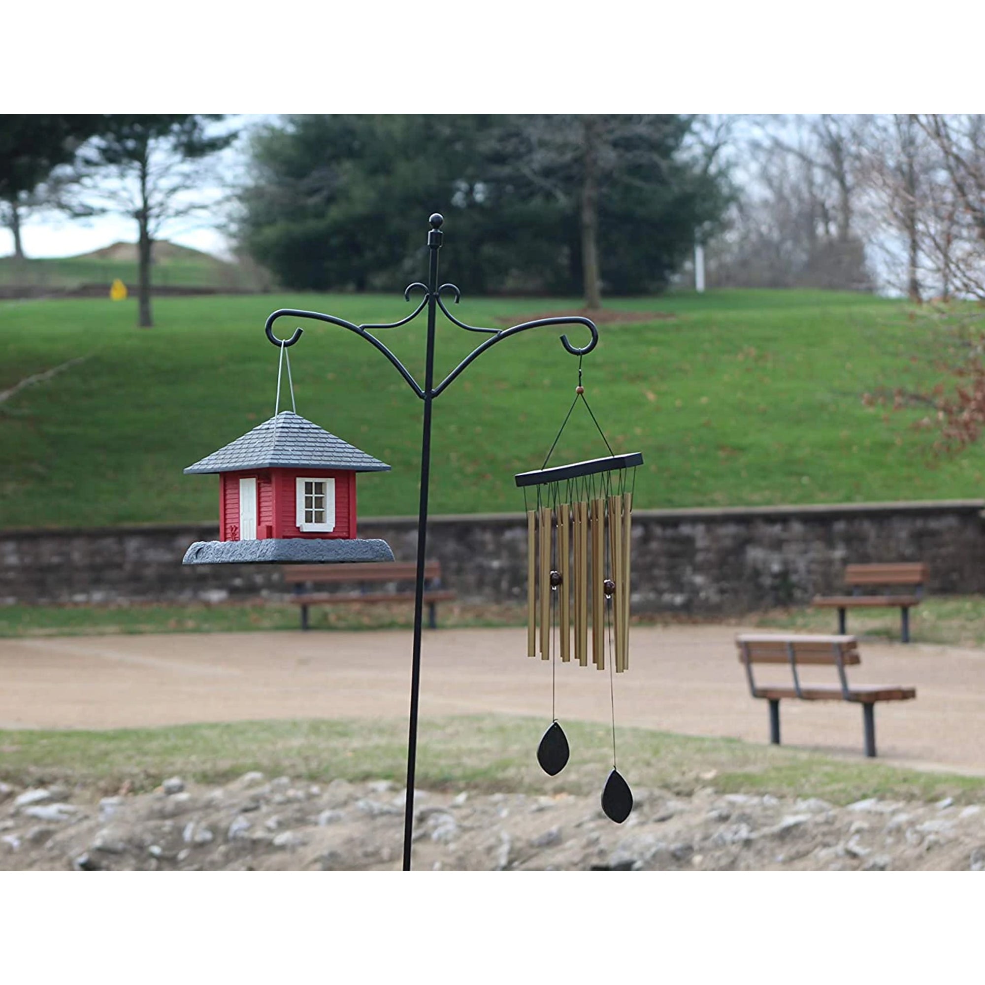 Adjustable Steel Ground Shepard's Hook 91 Inch 2 Sided, 1 Pack (Open Box) - VMInnovations