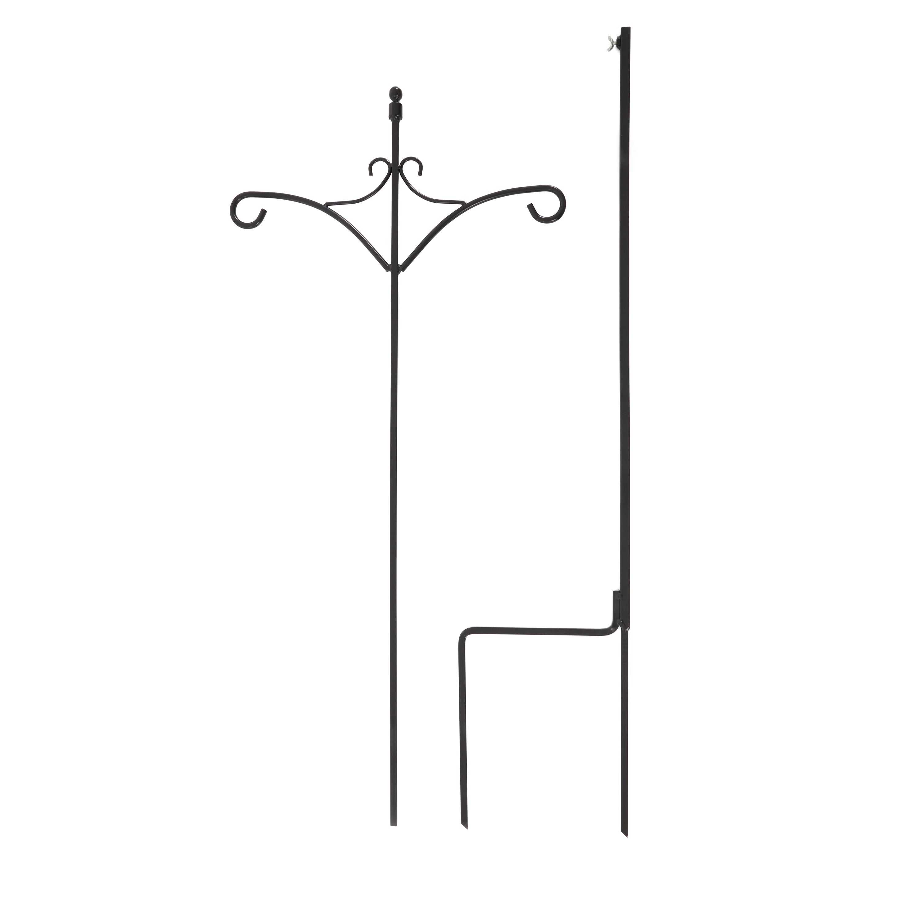 Ashman Adjustable Steel Ground Shepard's Hook 91 In 2 Sided, Blk, 1 Pack (Used) - VMInnovations