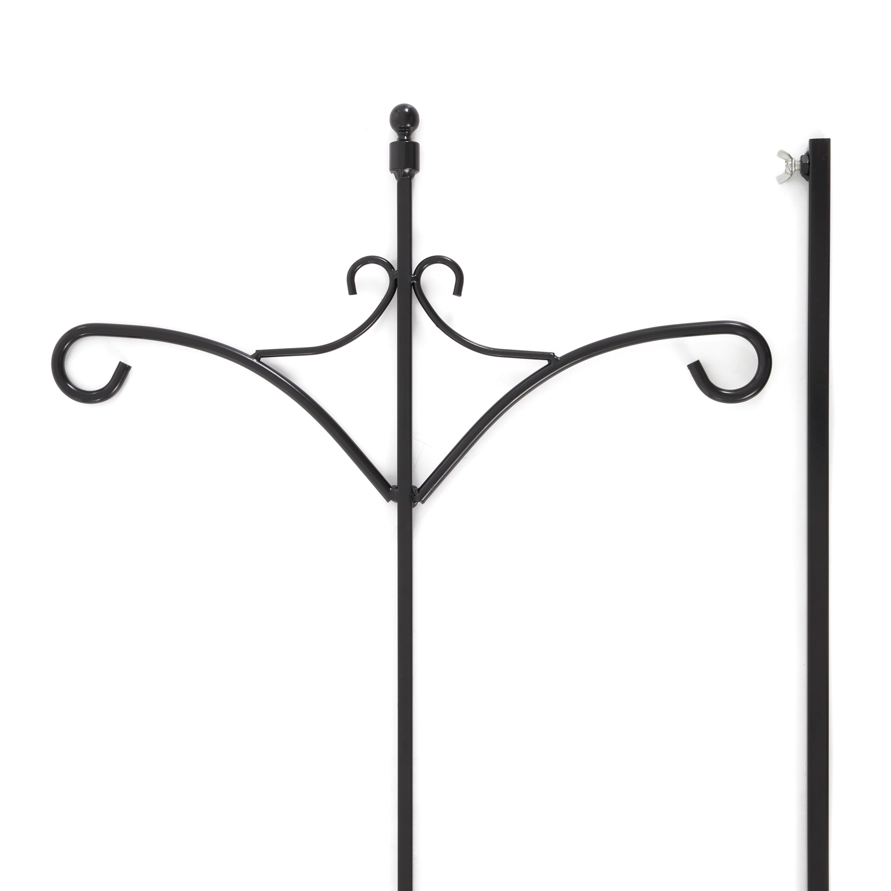 Ashman Adjustable Steel Ground Shepard's Hook 91 In 2 Sided, Blk, 1 Pack (Used) - VMInnovations