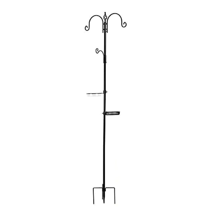 Deluxe Bird Feeding Station and Birdbath Kit, 92 Inch Tall, 4 Sided Hook (Used)