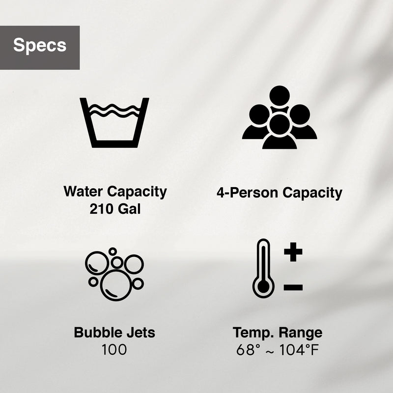 Simple Spa 77x26 in Inflatable Hot Tub with Filter Pump & Cover (Open Box)