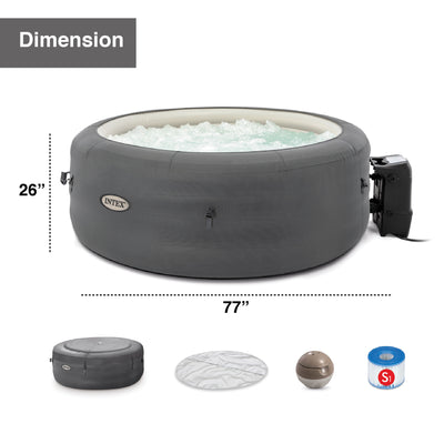 Intex Simple Spa 77in x 26in Inflatable Hot Tub with Filter Pump & Cover (Used) - VMInnovations