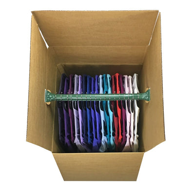 uBoxes Shorty Wardrobe Boxes 20 x 20 x 34 Inch Boxes w/ Hanging Bars, 3Pk(Used)