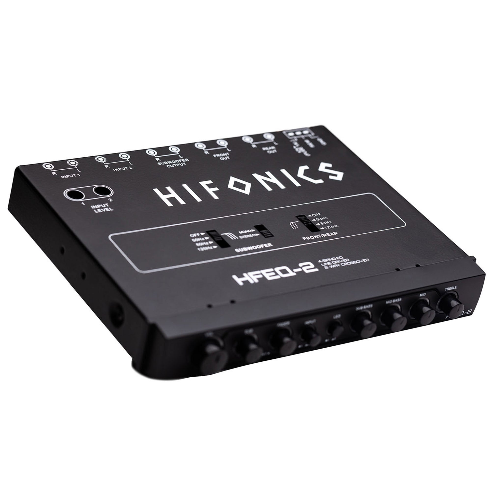 Hifonics HFEQ-2 Universal Pre Amp Car Radio Equalizer with Mount Hardware, Black - VMInnovations