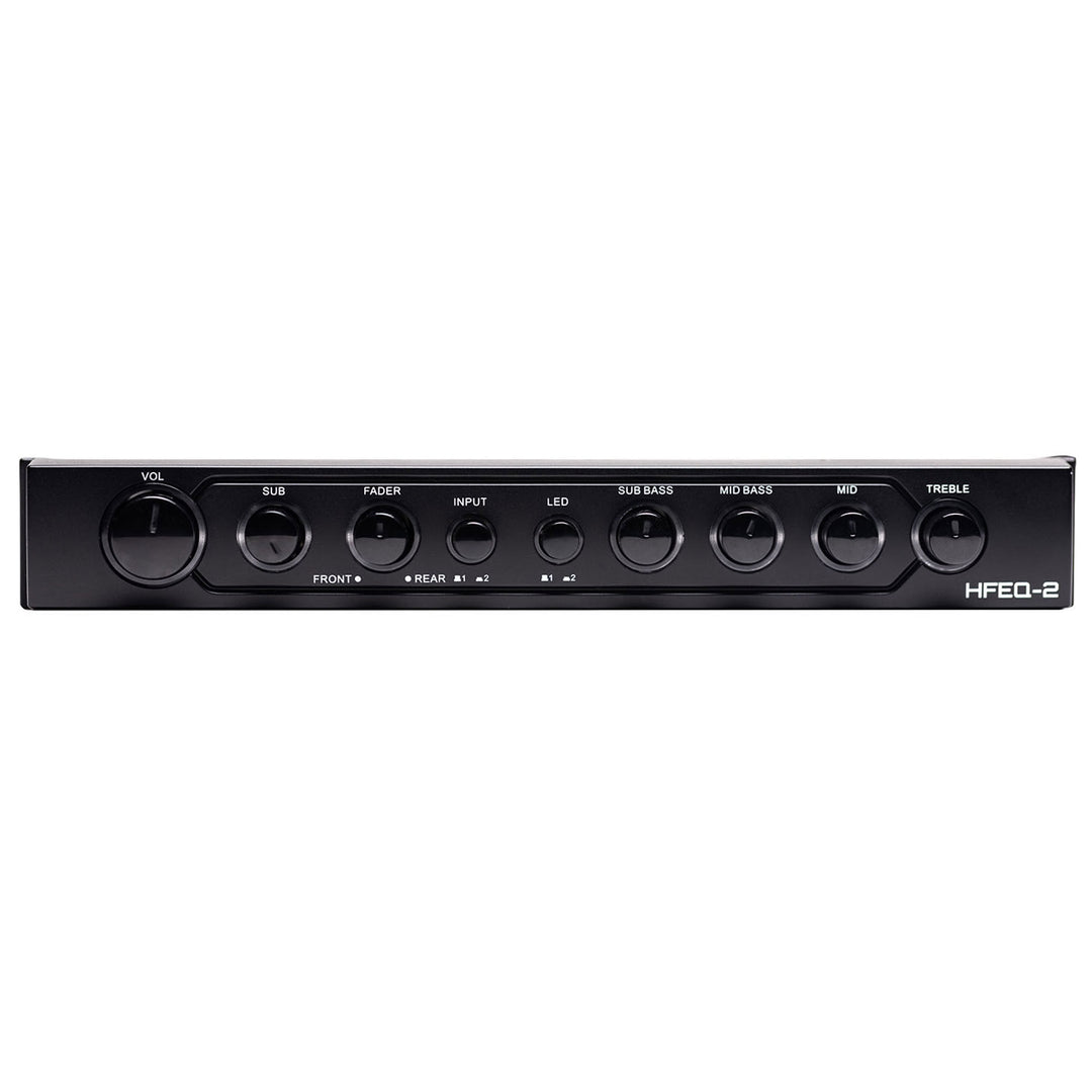 Hifonics HFEQ-2 Universal Pre Amp Car Radio Equalizer with Mount Hardware, Black