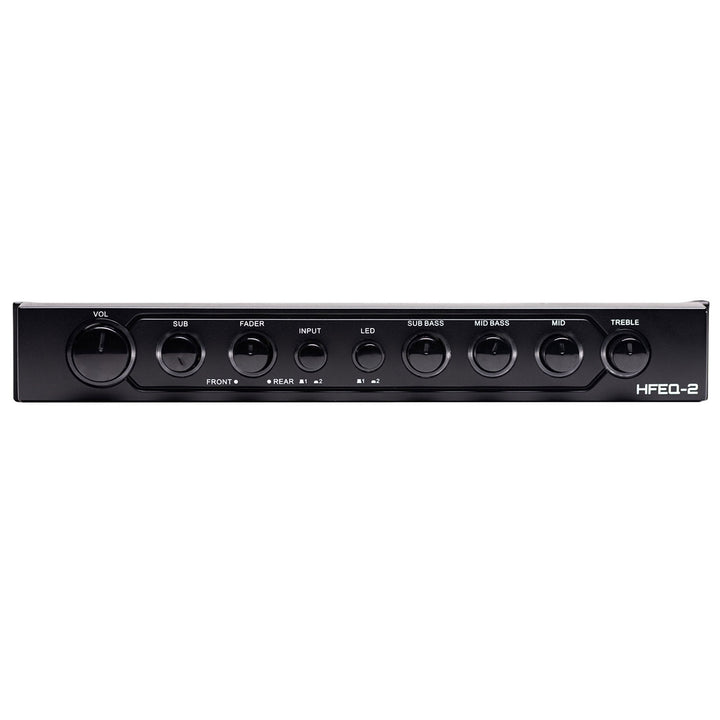 Hifonics HFEQ-2 Universal Pre Amp Car Radio Equalizer with Mount Hardware, Black