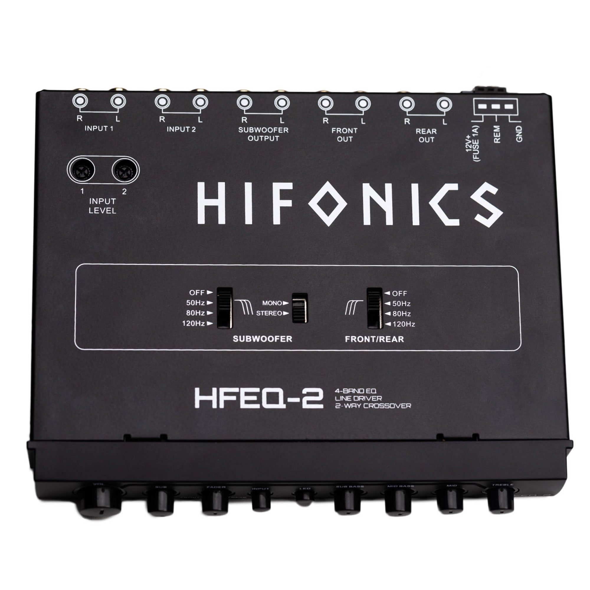 Hifonics HFEQ-2 Universal Pre Amp Car Radio Equalizer with Mount Hardware, Black - VMInnovations