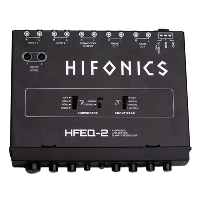 Hifonics HFEQ-2 Universal Pre Amp Car Radio Equalizer with Mount Hardware, Black - VMInnovations