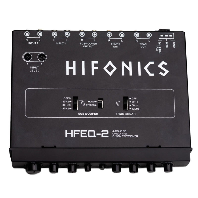 Hifonics HFEQ-2 Universal PreAmp Car Radio Equalizer w/ Hardware,Black(Open Box)