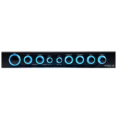 Hifonics HFEQ-2 Universal Pre Amp Car Radio Equalizer with Mount Hardware, Black - VMInnovations