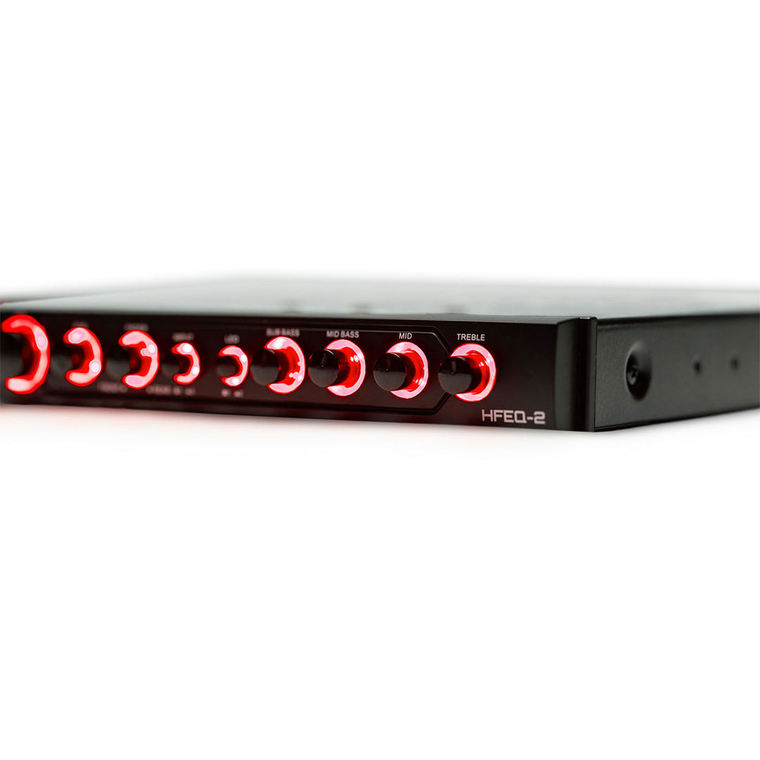 Hifonics HFEQ-2 Universal Pre Amp Car Radio Equalizer with Mount Hardware, Black