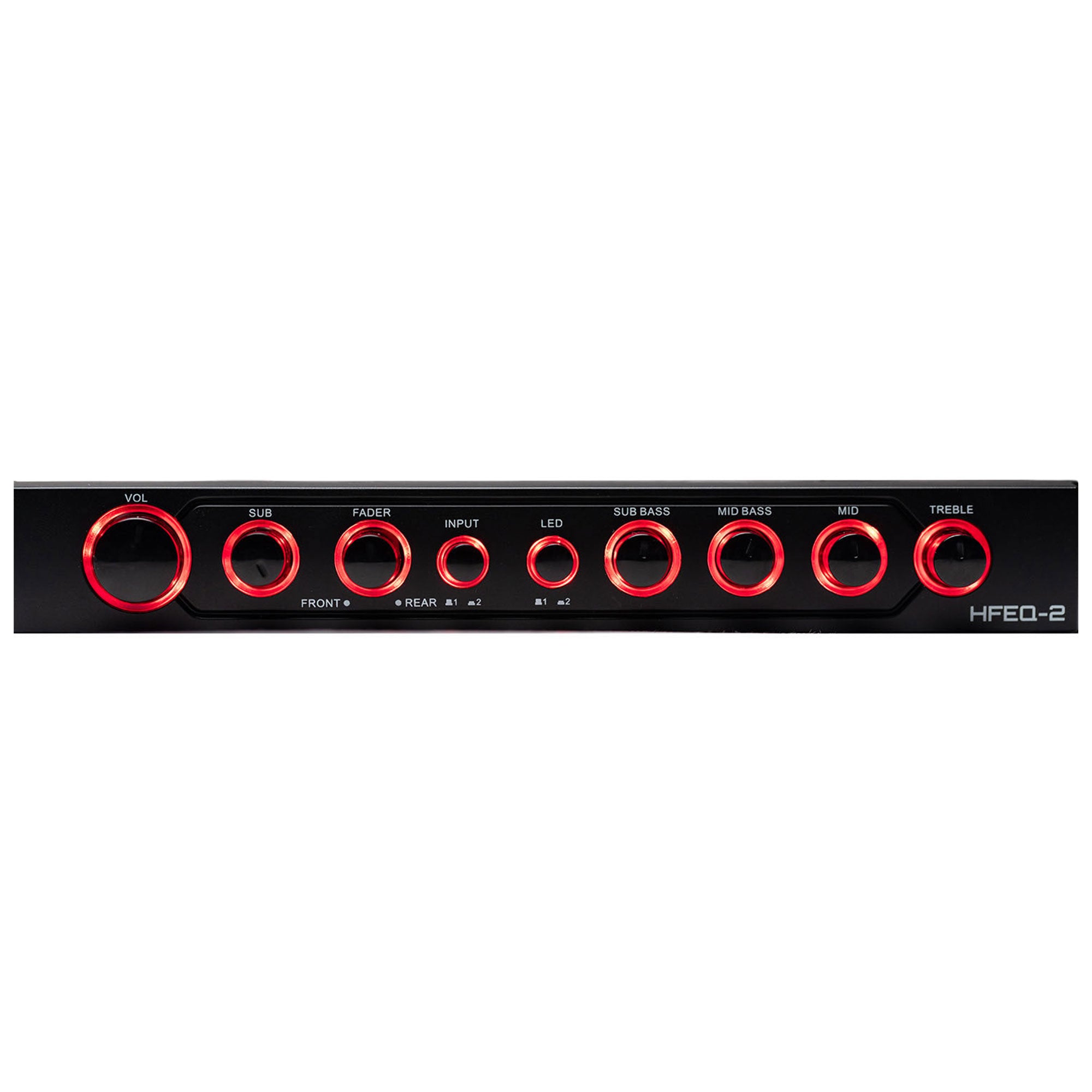 Hifonics HFEQ-2 Universal Pre Amp Car Radio Equalizer with Mount Hardware, Black - VMInnovations