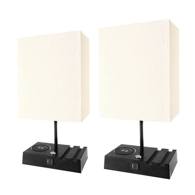 Banord 16 Inch LED Table Lamps with 3 Brightness Levels and USB Ports (4 Pack)