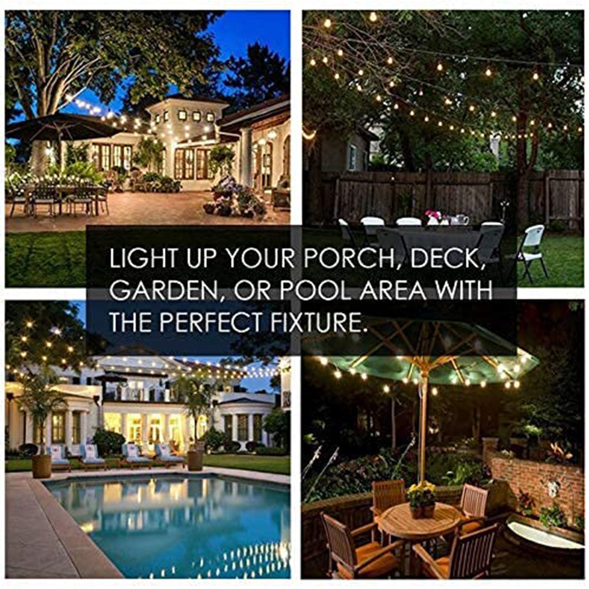 Banord Incandescent 48' Edison String Lights, 18 Dimmable Bulbs (Open Box) - VMInnovations