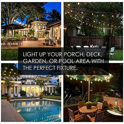 Banord Incandescent 48' Edison String Lights, 18 Dimmable Bulbs (Open Box) - VMInnovations