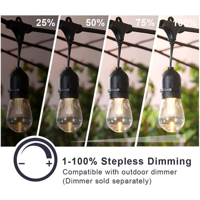 Banord LED 48 Foot 2 Watt String Lights, 17 Shatterproof Bulbs (For Parts) - VMInnovations