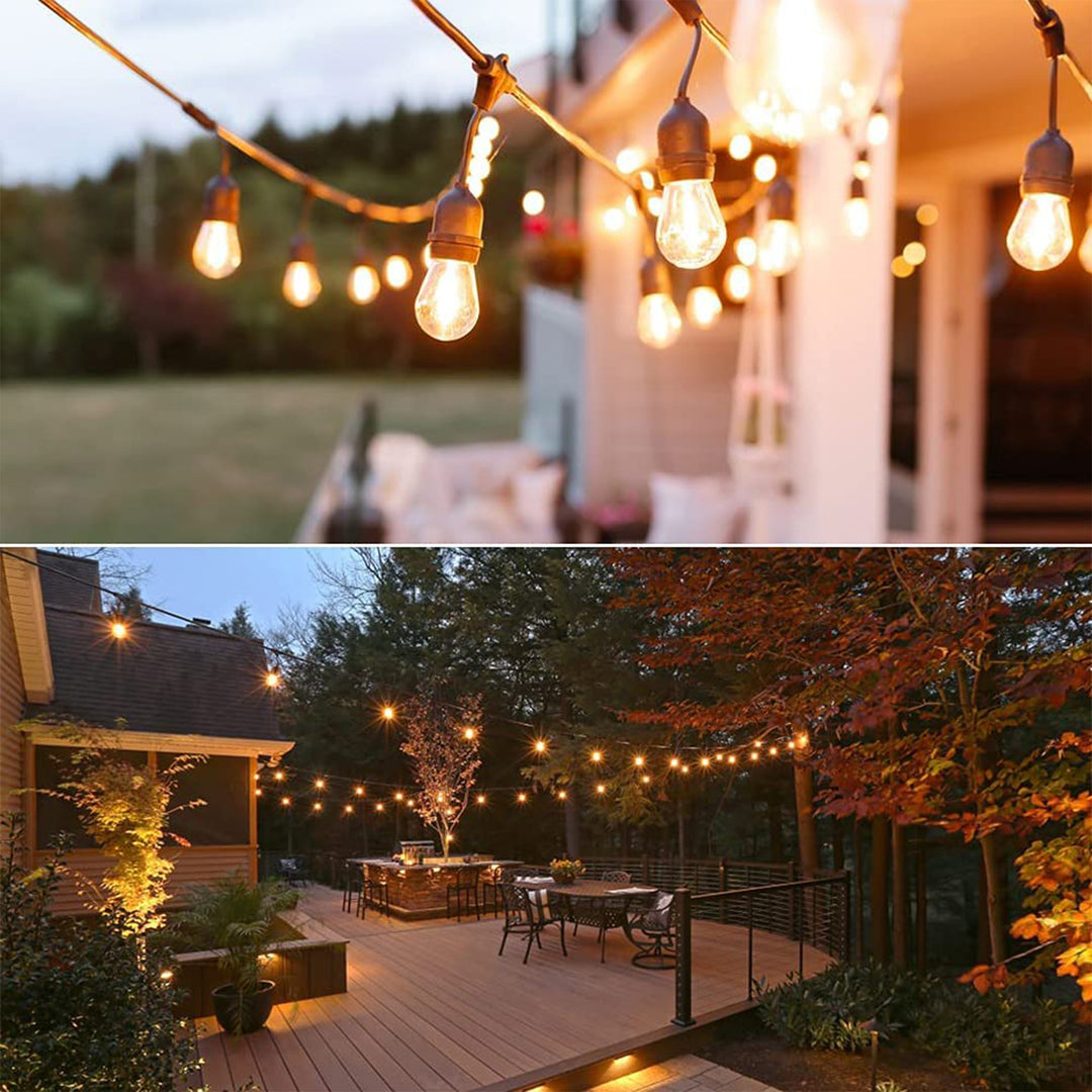 Banord LED 48 Foot 2 Watt String Lights, 17 Shatterproof Bulbs for Outdoor(Used)