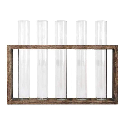 Banord Desktop Wall Hanging Glass Terrarium Planter with 5 Test Tubes (3 Pack)