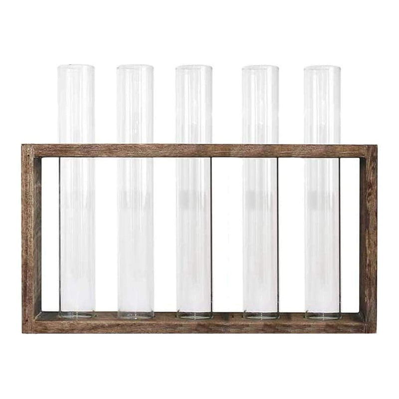 Banord Desktop Wall Hanging Glass Terrarium Planter with 5 Test Tubes (3 Pack)