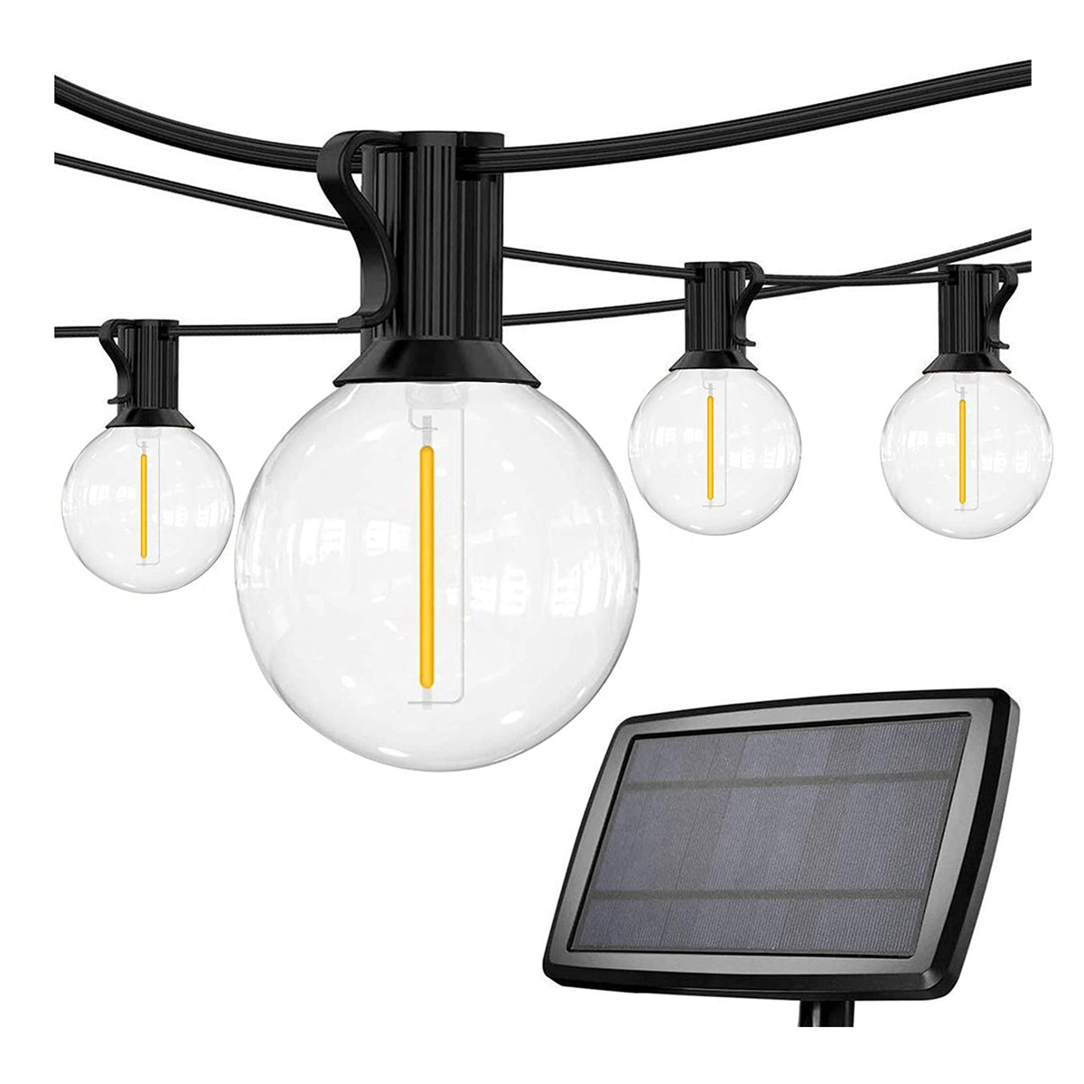 Banord LED 27 Foot Solar String Lights, 13 Shatterproof Bulbs for Outdoor Use