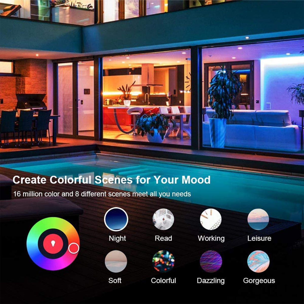 Banord LED RGB Smart Recessed 6 Inch 13 Watt Flush Mount Ceiling Lights (3 Pack)