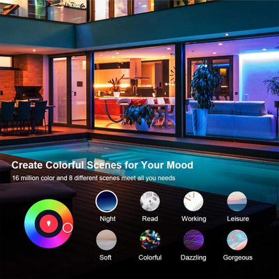 Banord LED RGB Smart Recessed 6 Inch 13 Watt Flush Mount Ceiling Lights (3 Pack)