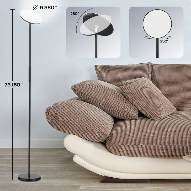 Banord 73.15 Inch Color Changing Floor Lamp, WiFi and Smart Device Compatible