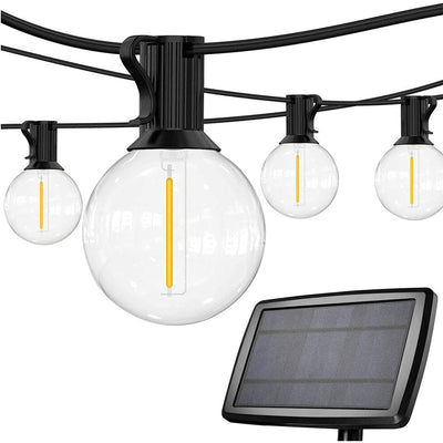 Banord LED 97 Foot Outdoor Solar String Lights, 43 Shatterproof Bulbs, (2 Pack)