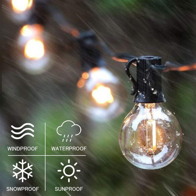 Banord LED 97 Foot Outdoor Solar String Lights, 43 Shatterproof Bulbs, (3 Pack)