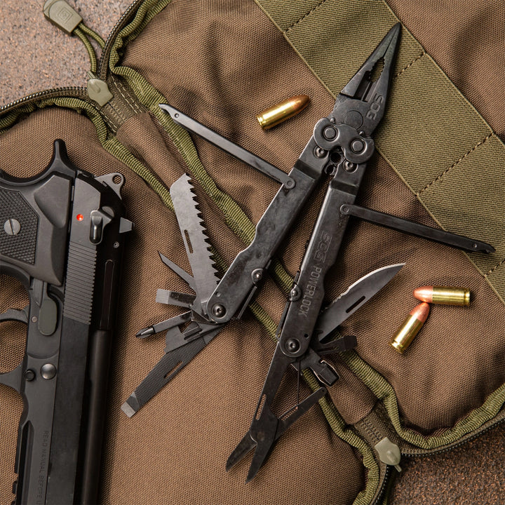 SOG PowerLock Stainless Steel Folding Knife 18 Tool Multi Tool Pliers (Open Box)