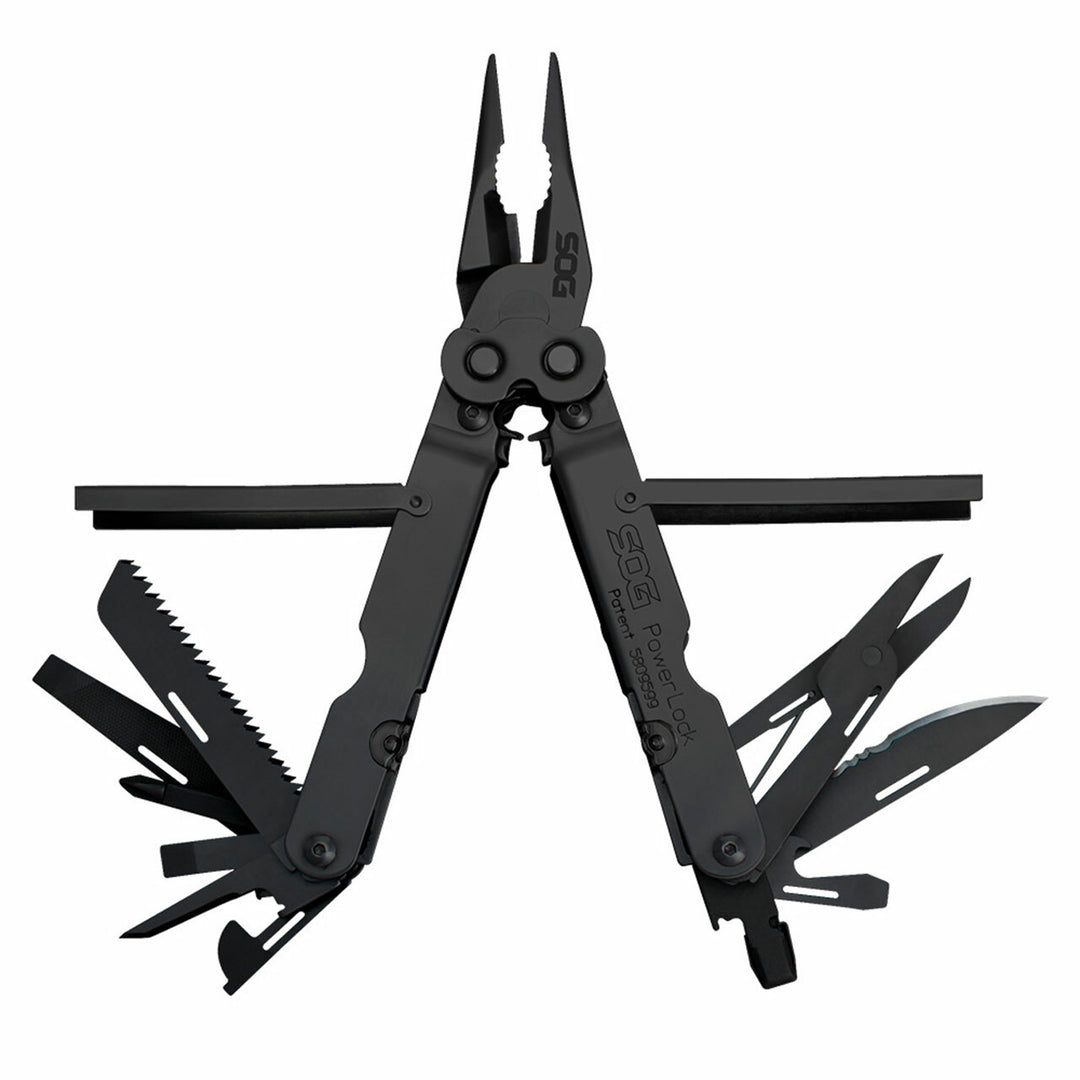 SOG PowerLock Stainless Steel Folding Knife 18 Tool Multi Tool Pliers (Open Box)