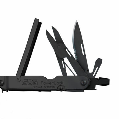 SOG PowerLock Stainless Steel Folding Knife 18 Tool Multi Tool Pliers (Open Box) - VMInnovations